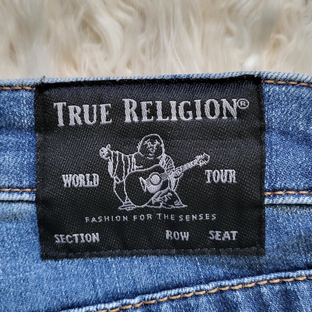 True Religion Womans Ankle Slit Halle Mid Rise Capri Skinny Jeans Size 27 - Picture 12 of 12